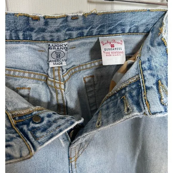 Vintage LUCKY BRAND Distressed Frayed Mid-Rise Jeans 14/32 - Picture 11 of 11